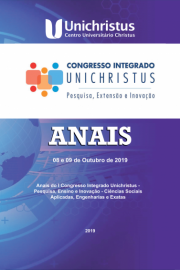 Anais do I Congresso Integrado Unichristus - Pesquisa, Ensino e Inovação - Ciências Sociais Aplicadas, Engenharias e Exatas
